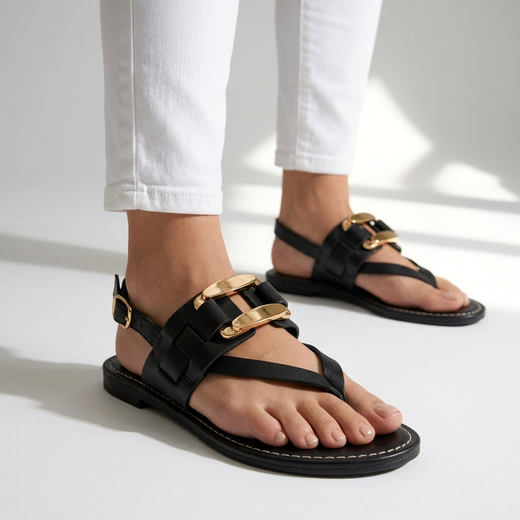 Constance Corvine Woven Sandals
