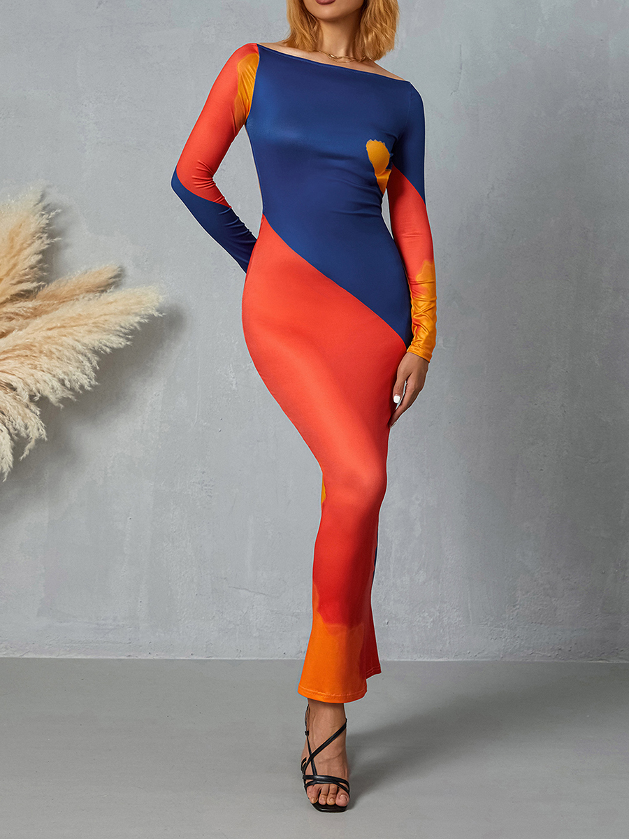 Delphine Elmsworth Backless Maxi Dress