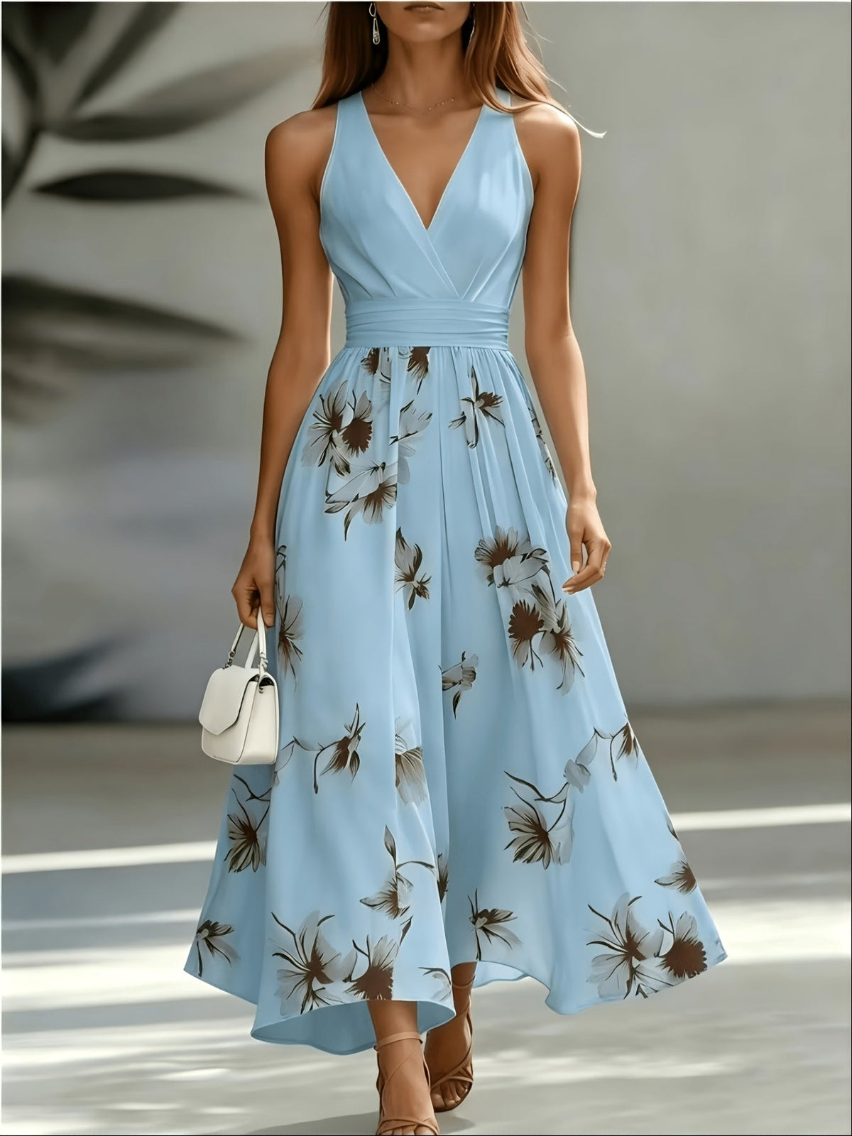 Marguerite Lyneham V Neck Midi Dress