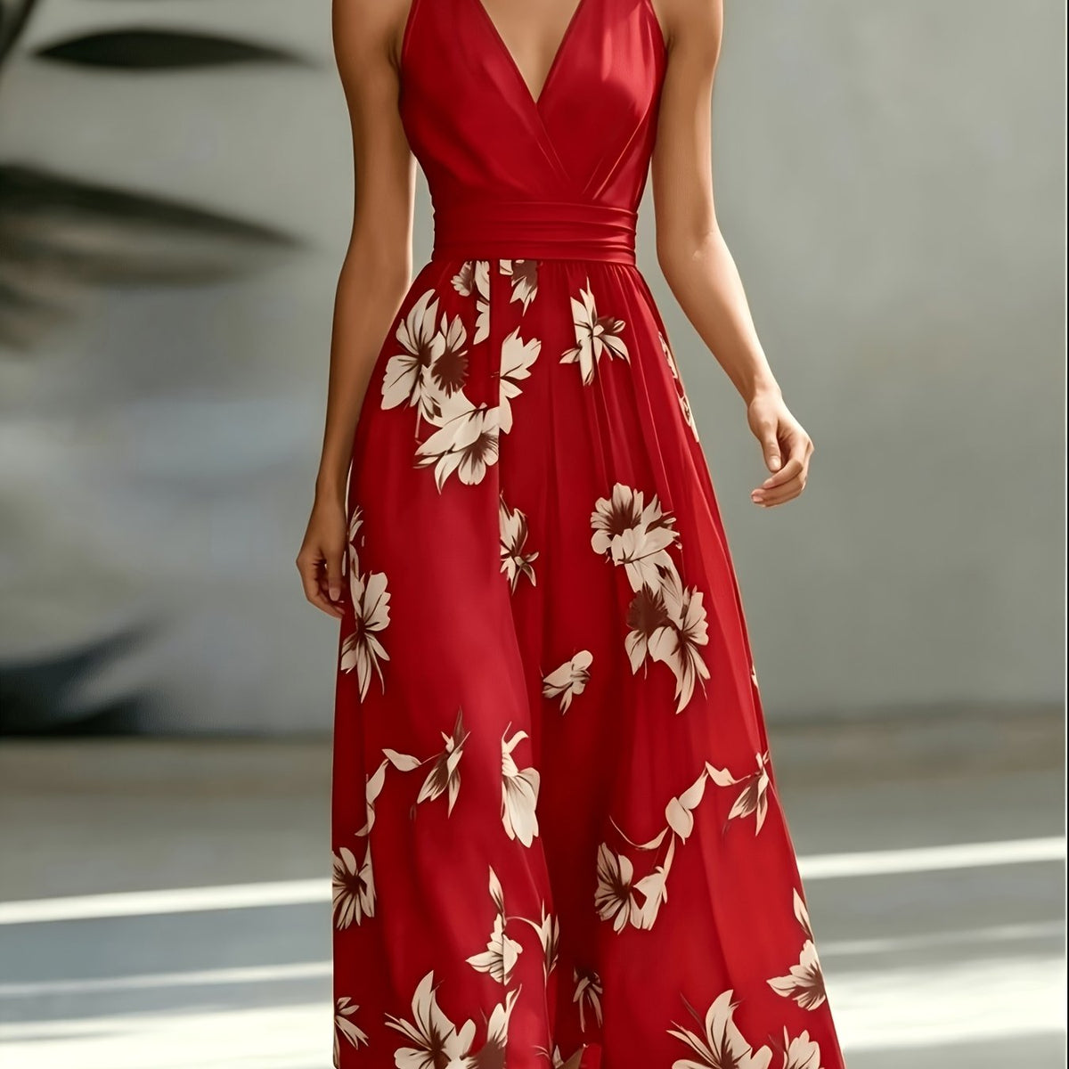 Marguerite Lyneham V Neck Midi Dress