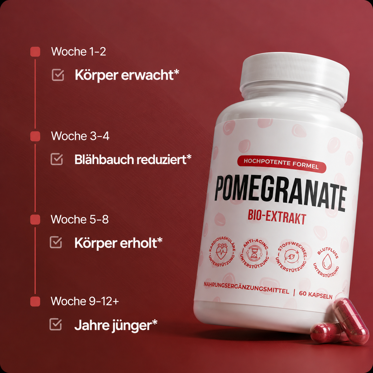 Bio Granatapfel Extrakt Kapseln