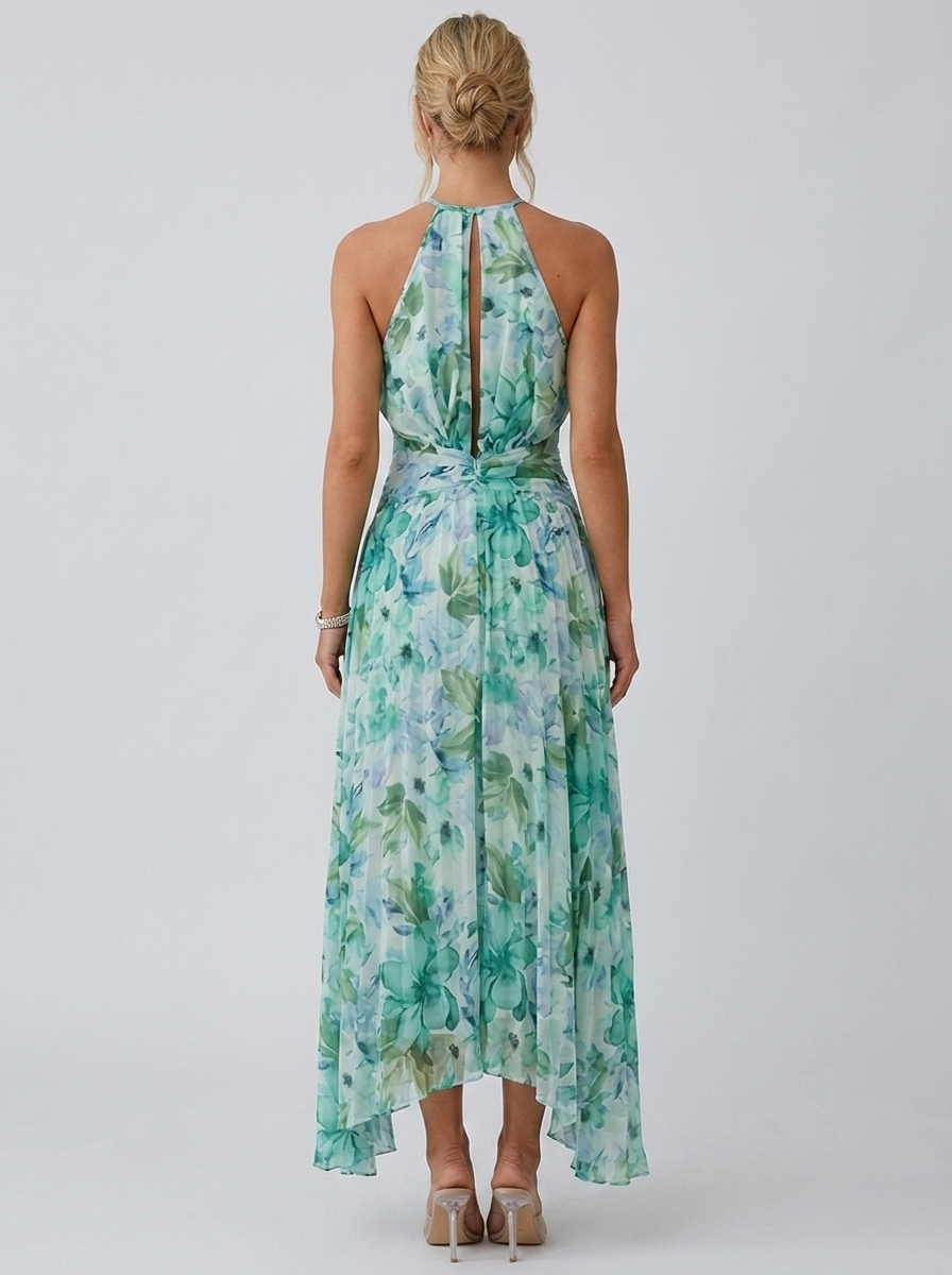 Perrine Ockford Halter Neck Midi Dress