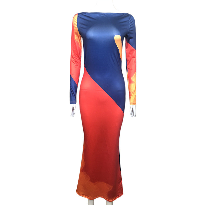 Delphine Elmsworth Backless Maxi Dress