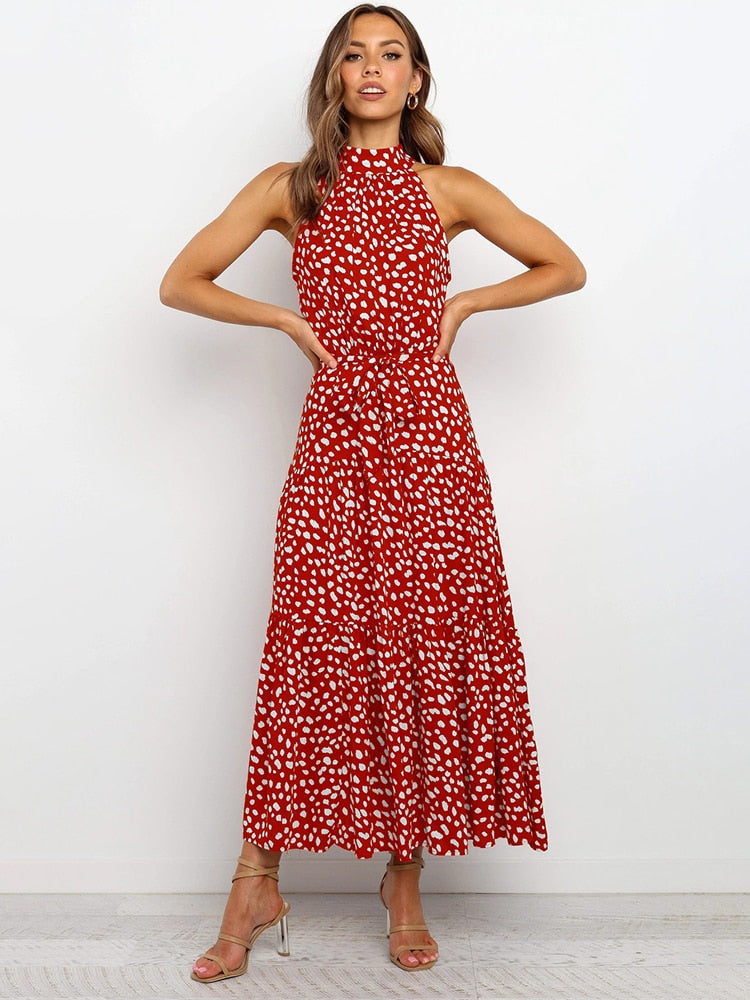 Constance Ashgrove Halter Neck Midi Dress