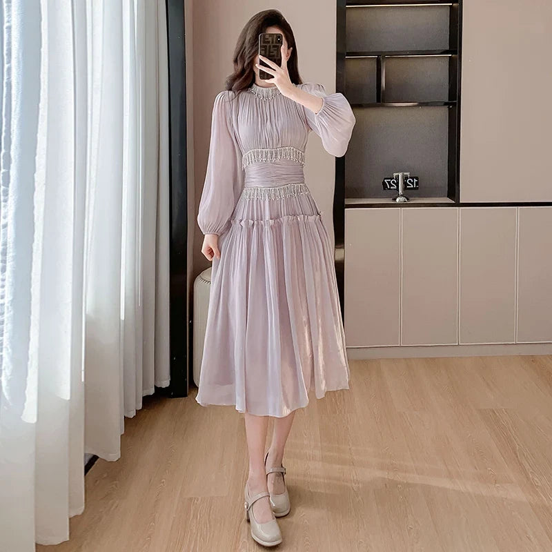 Clemence Kingsmead Puff Sleeve Midi Dress