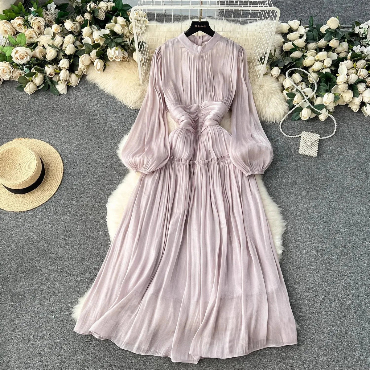 Clemence Kingsmead Puff Sleeve Midi Dress