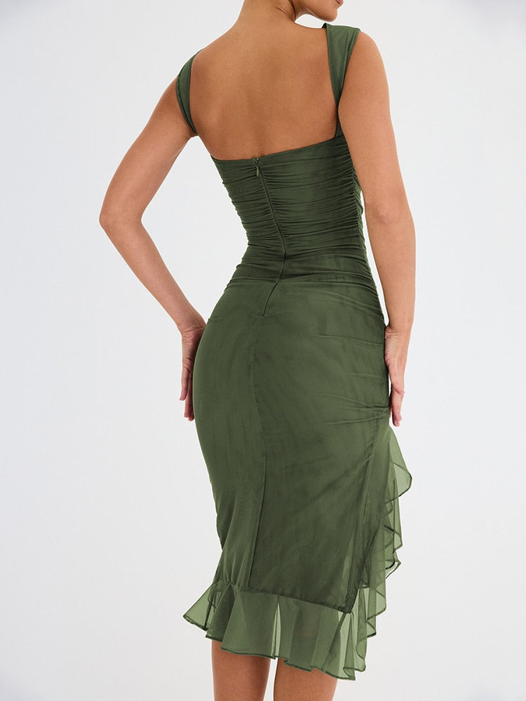 Katharine Oakhampton Tiered Midi Dress