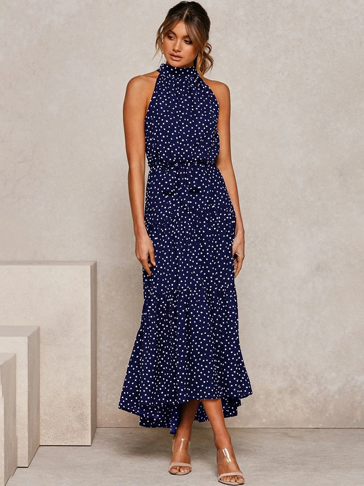 Constance Ashgrove Halter Neck Midi Dress