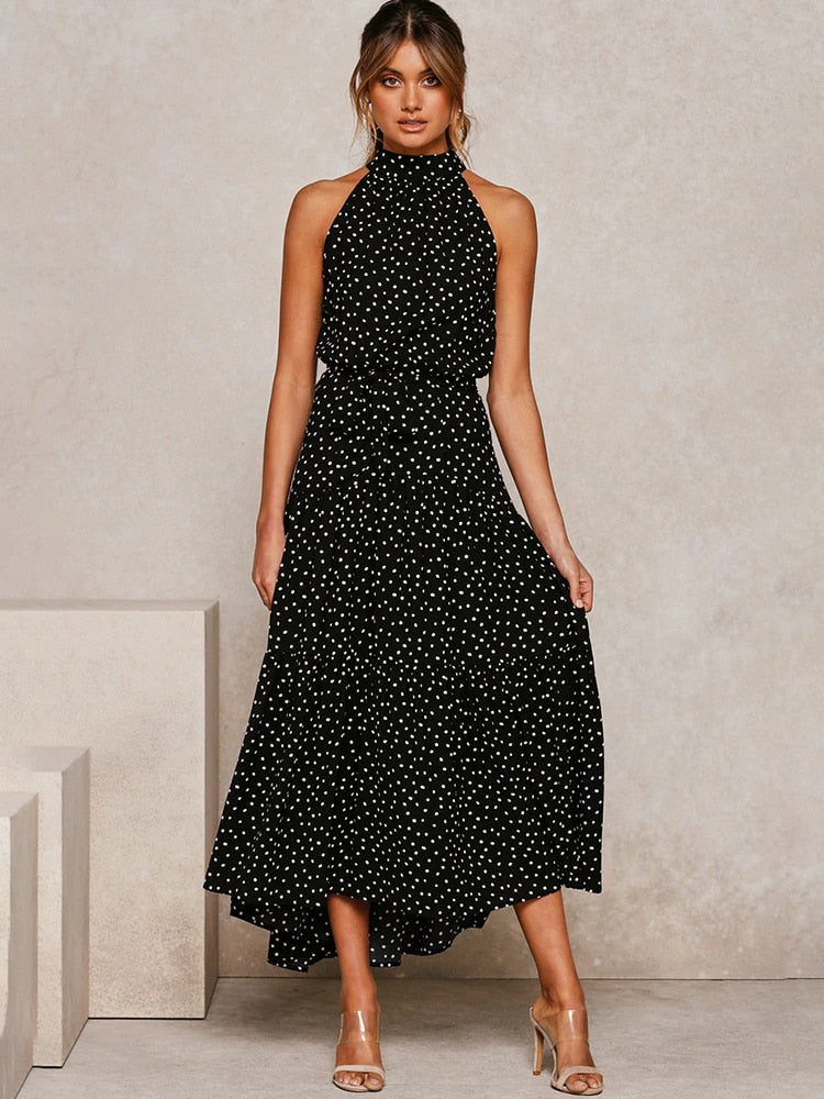 Constance Ashgrove Halter Neck Midi Dress
