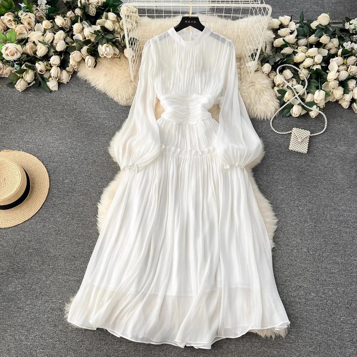 Clemence Kingsmead Puff Sleeve Midi Dress