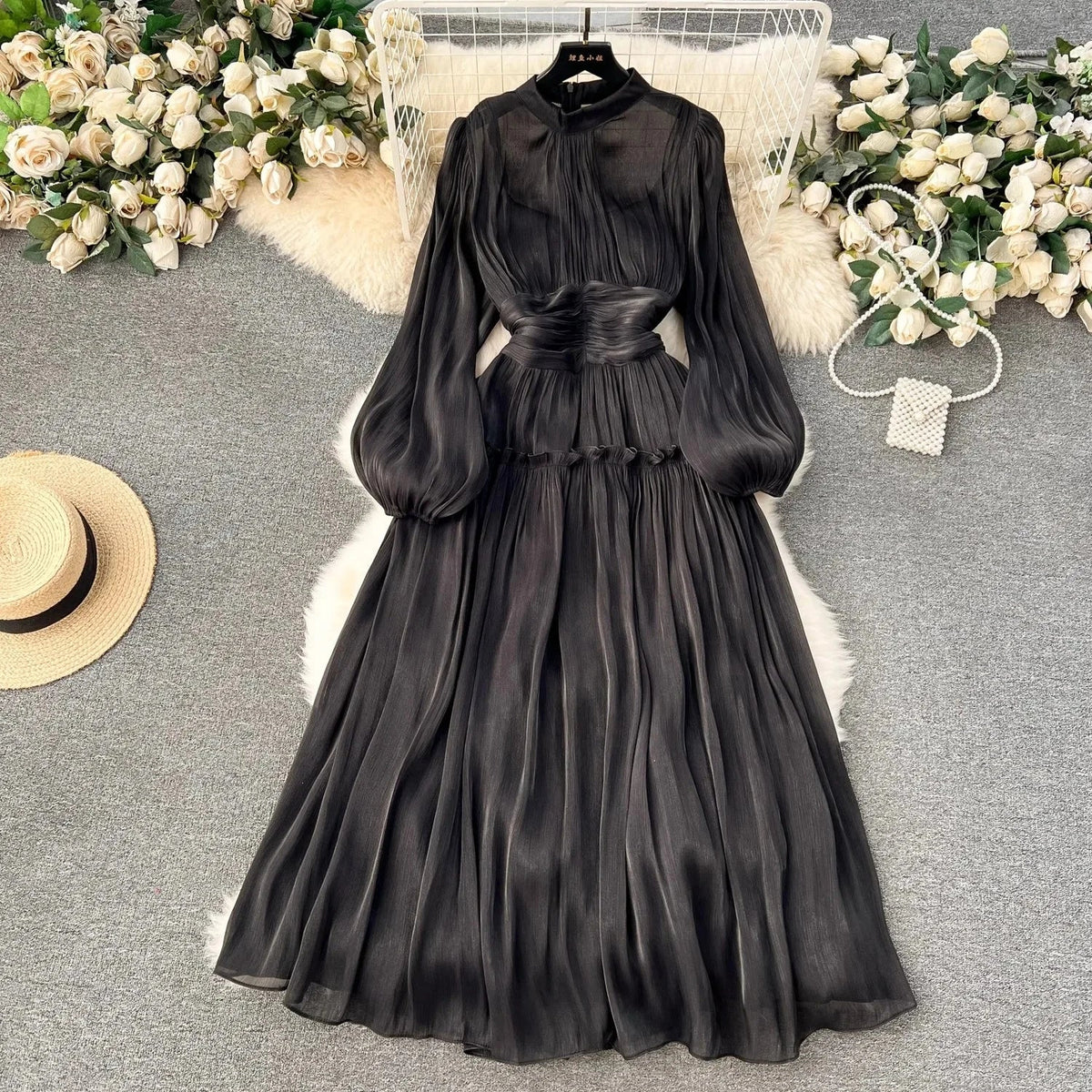 Clemence Kingsmead Puff Sleeve Midi Dress