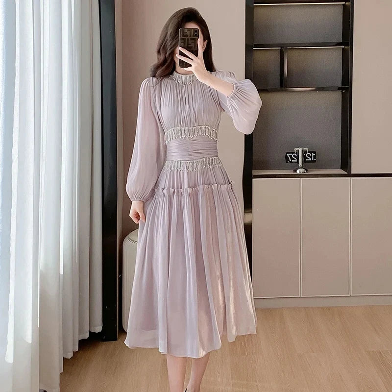 Clemence Kingsmead Puff Sleeve Midi Dress