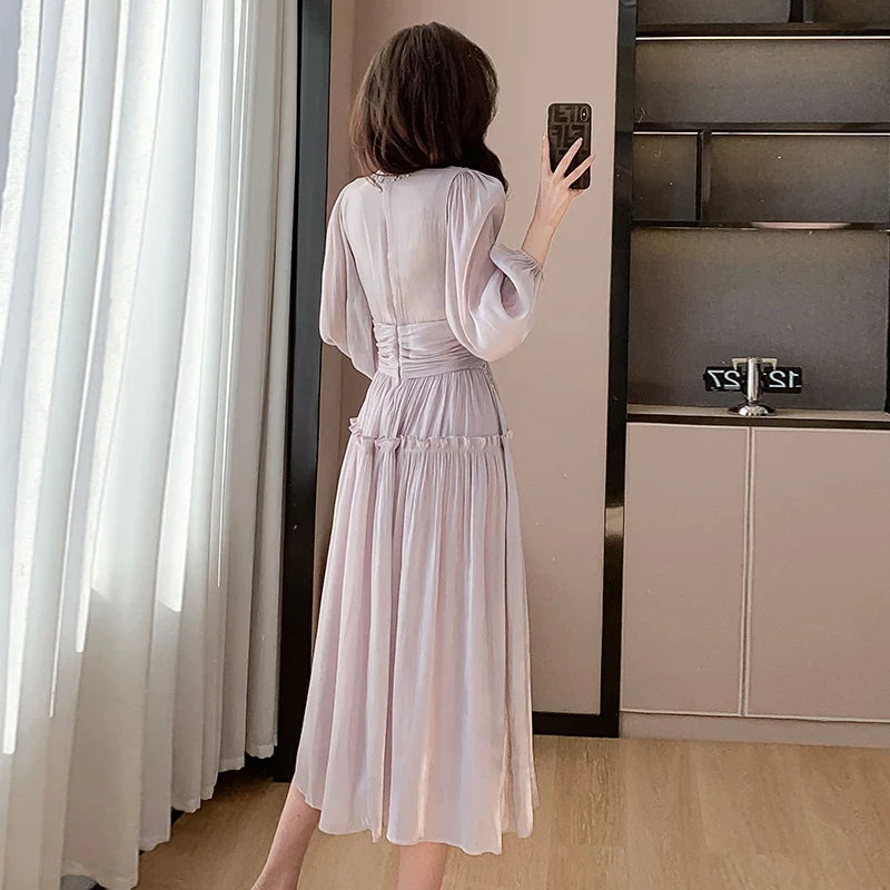 Clemence Kingsmead Puff Sleeve Midi Dress