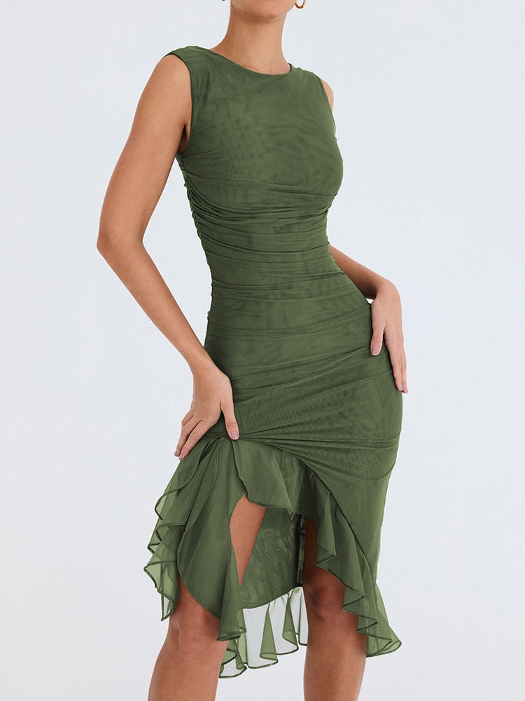 Katharine Oakhampton Tiered Midi Dress