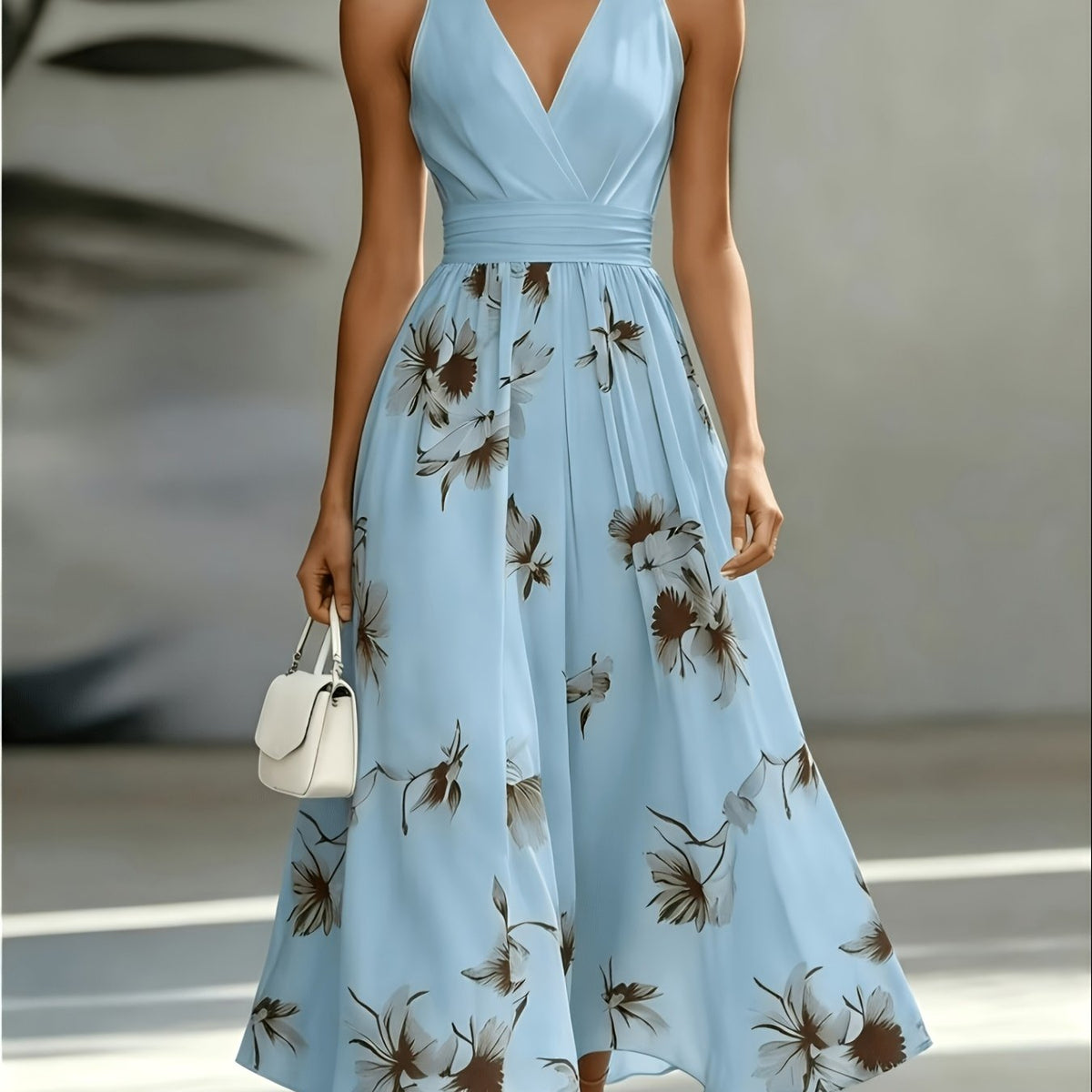 Marguerite Lyneham V Neck Midi Dress