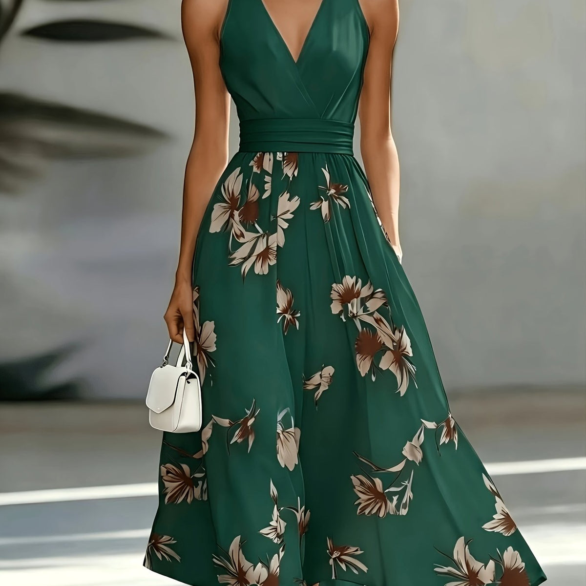 Marguerite Lyneham V Neck Midi Dress