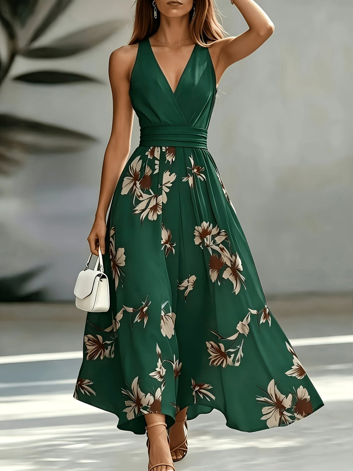 Marguerite Lyneham V Neck Midi Dress
