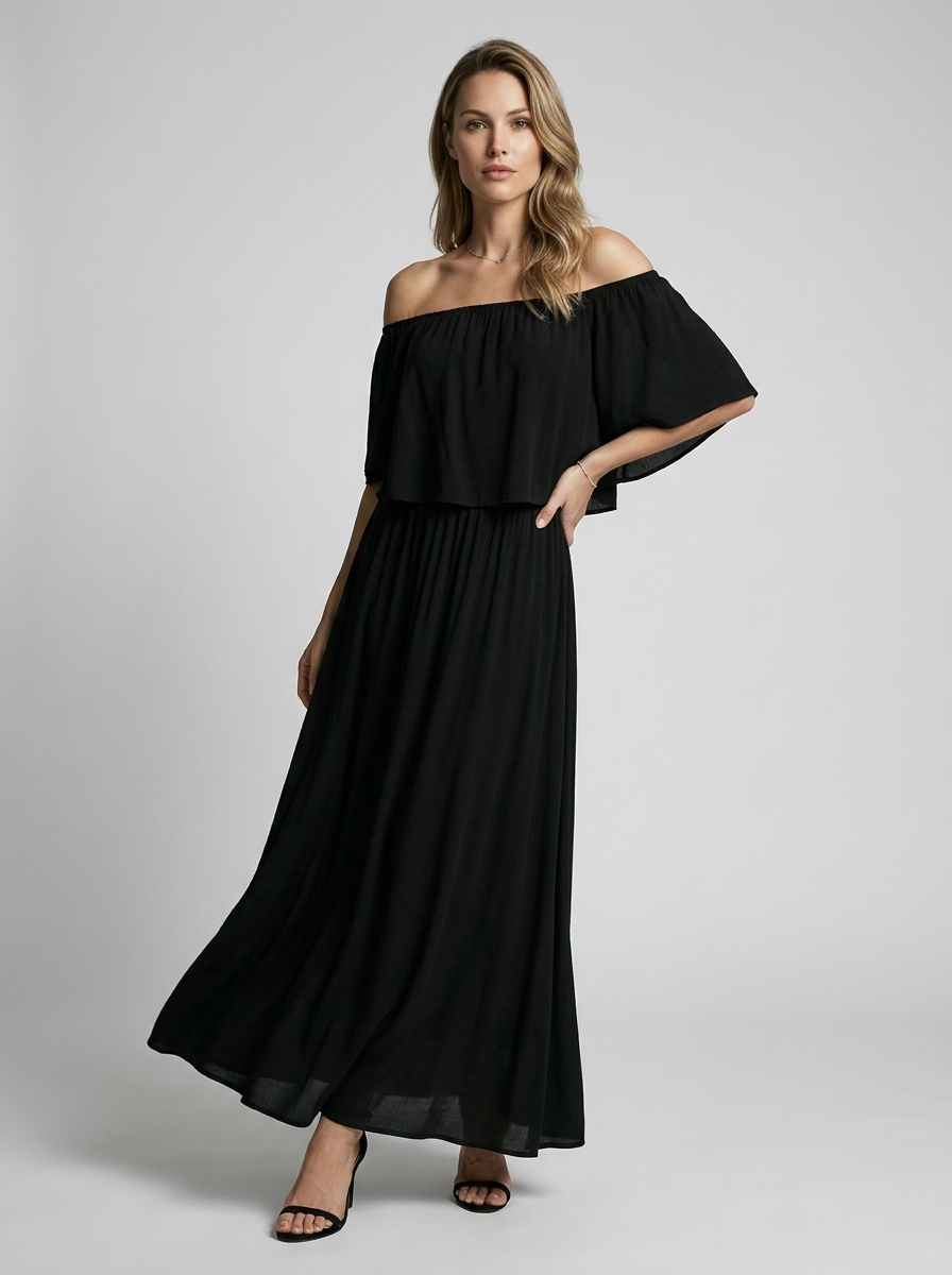 Beatrix Penhurst Off Shoulder Maxi Dress
