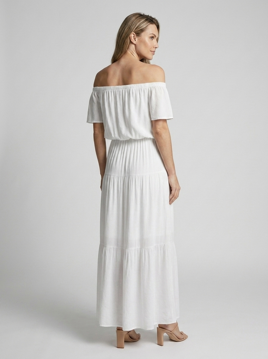 Beatrix Penhurst Off Shoulder Maxi Dress