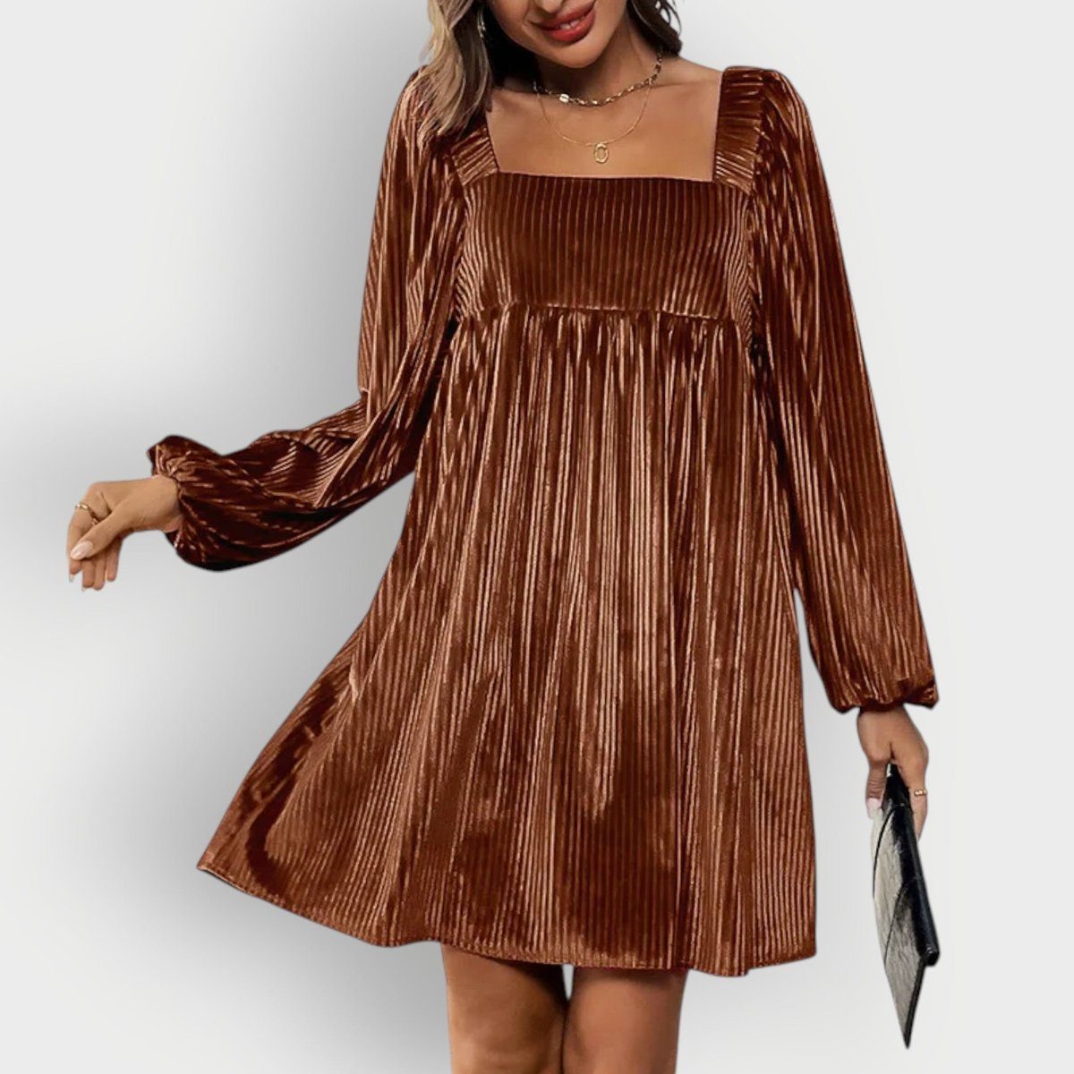 Marceline Ashgrove Square Neck Midi Dress
