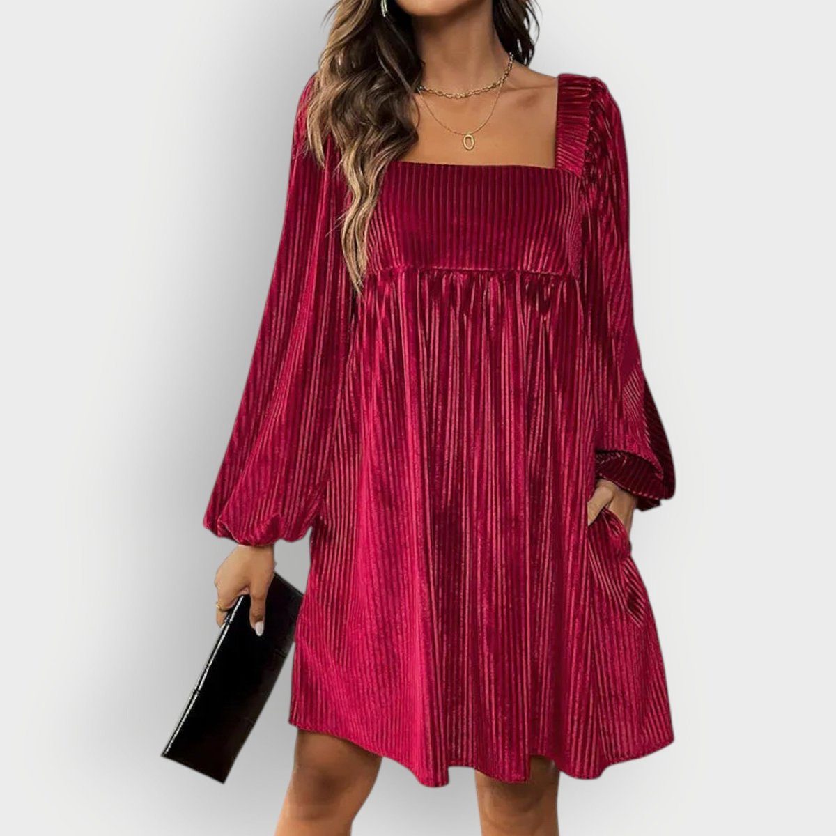 Marceline Ashgrove Square Neck Midi Dress