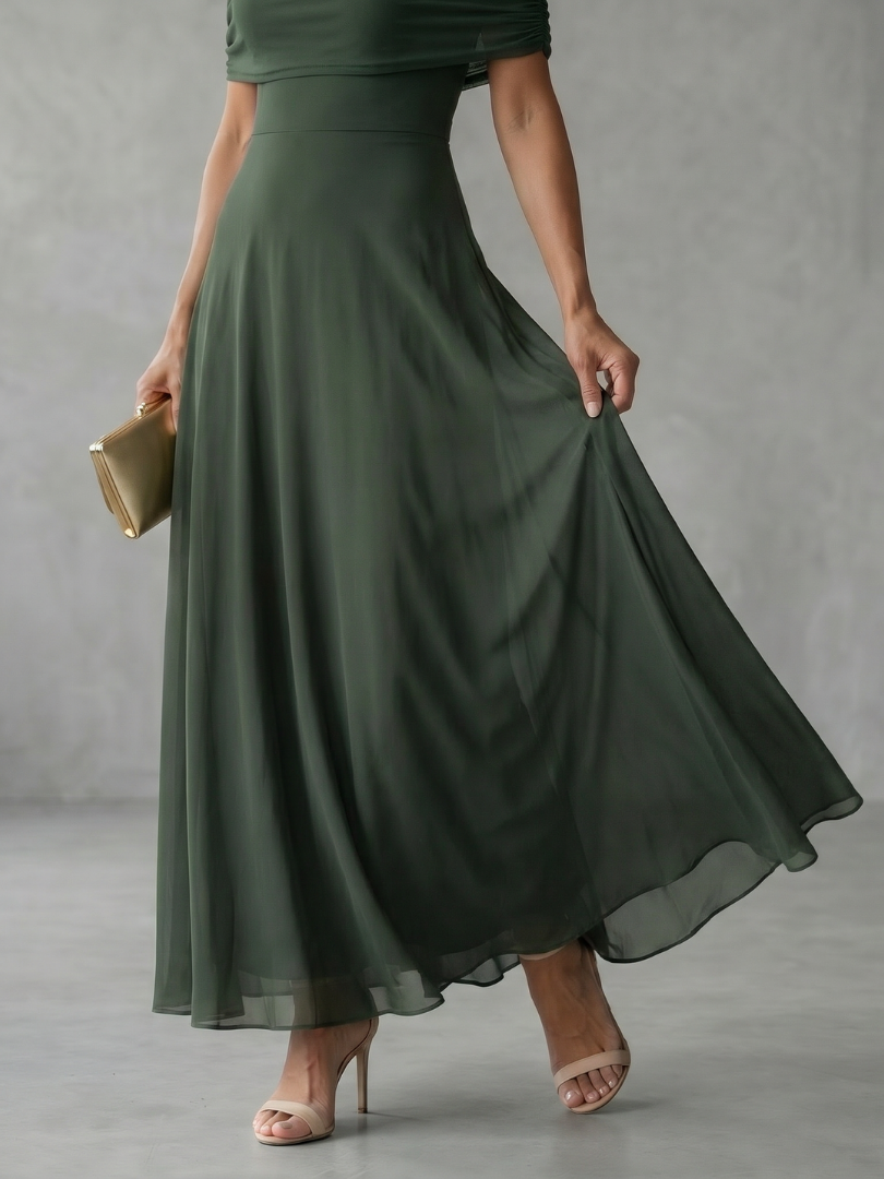 Ariane Danforth Off Shoulder Midi Dress