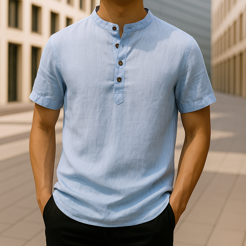 Percival Halvard Open Collar Shirt