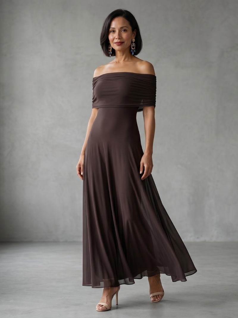 Ariane Danforth Off Shoulder Midi Dress