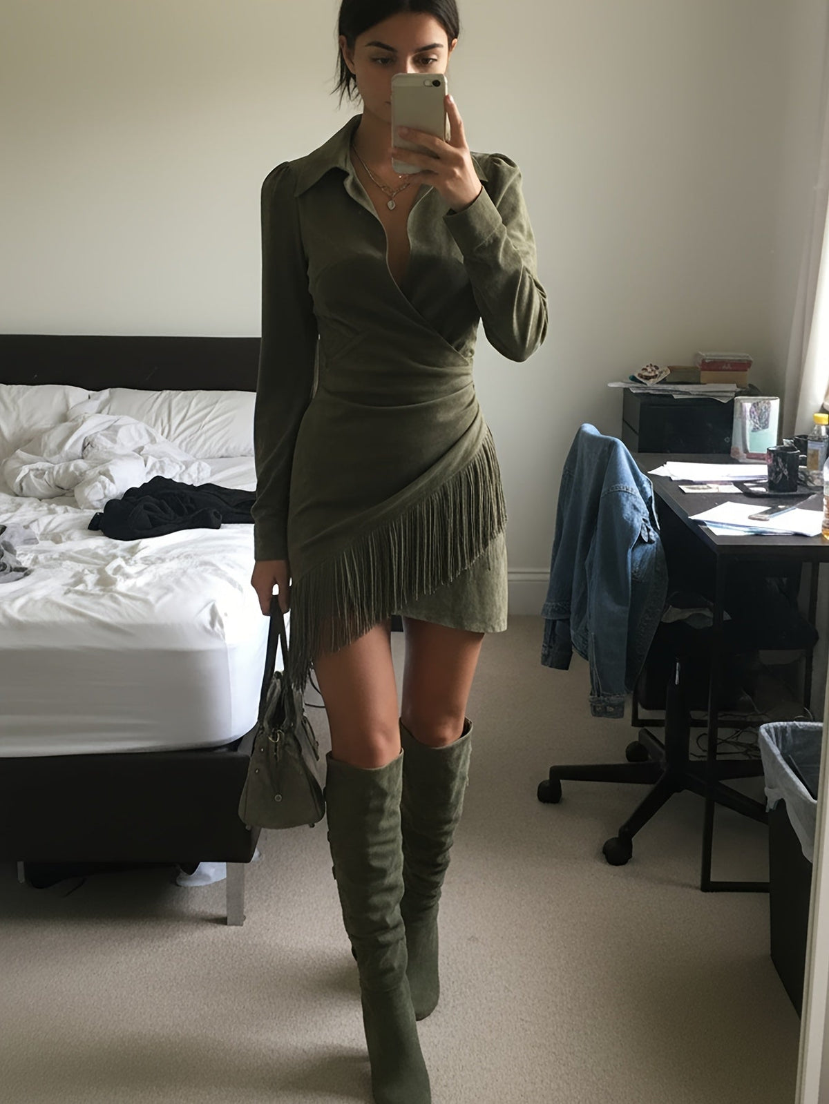 Philippa Pemberton Wrap Mini Dress