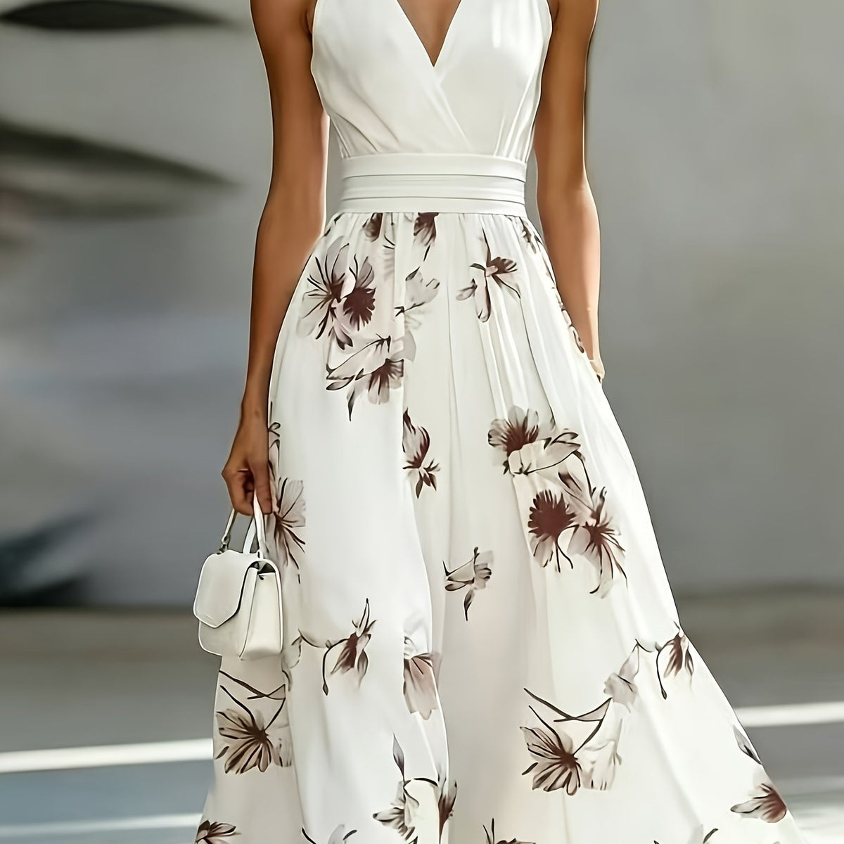 Marguerite Lyneham V Neck Midi Dress