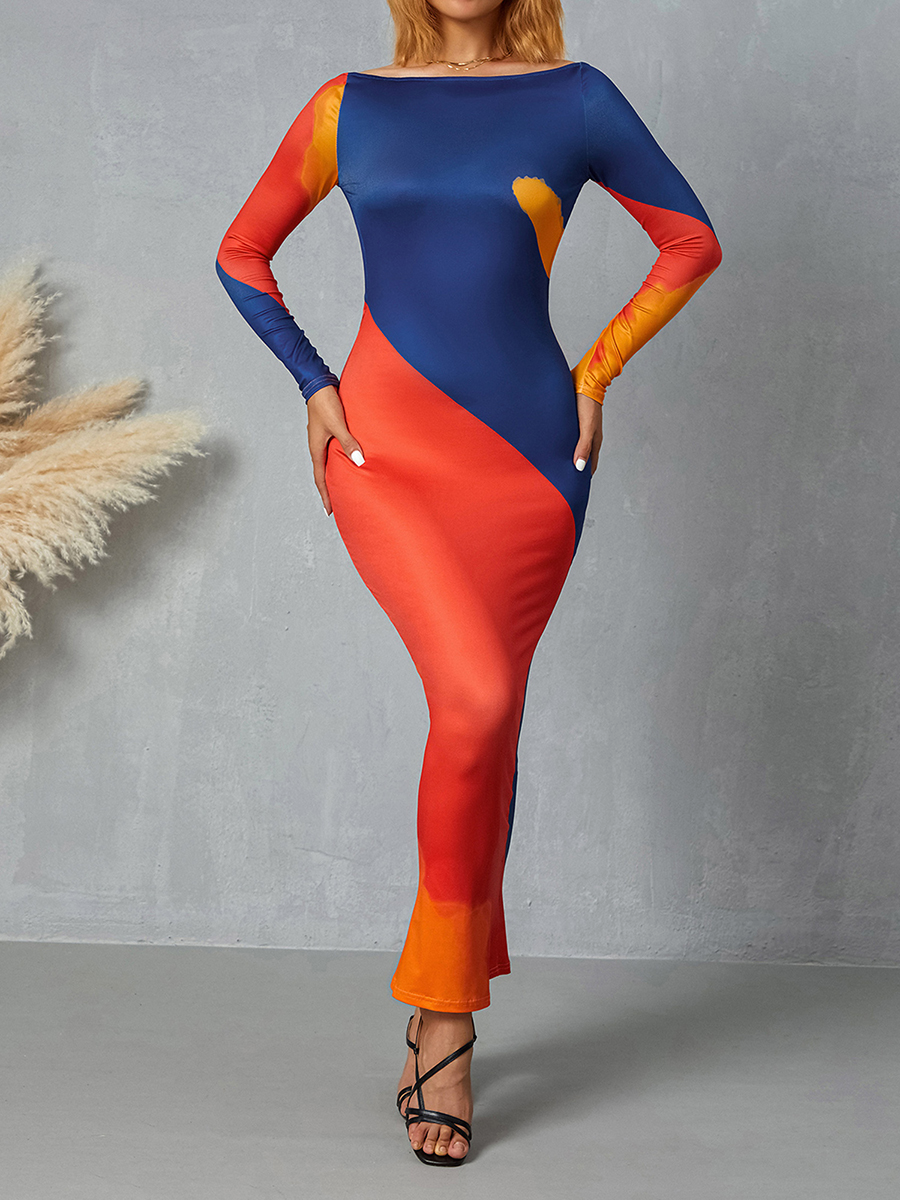 Delphine Elmsworth Backless Maxi Dress