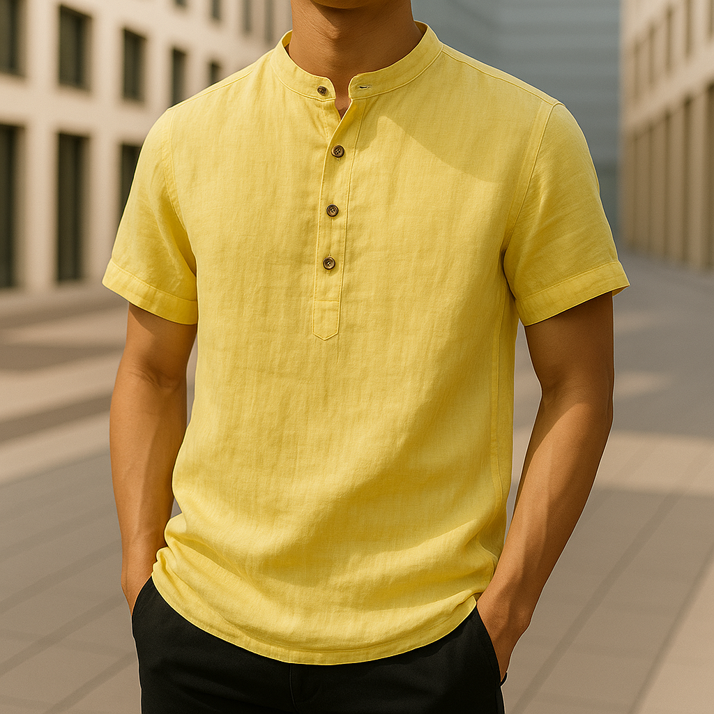 Percival Halvard Open Collar Shirt