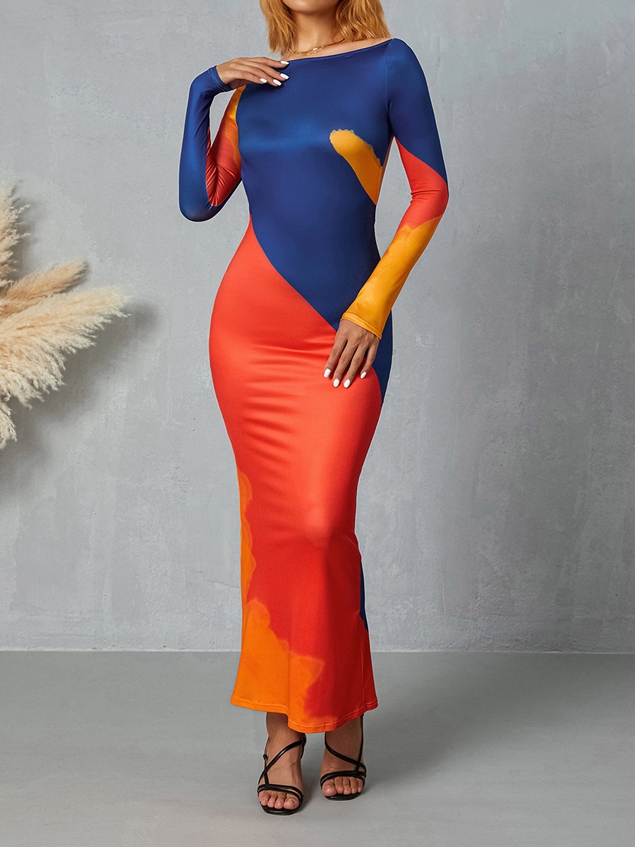 Delphine Elmsworth Backless Maxi Dress