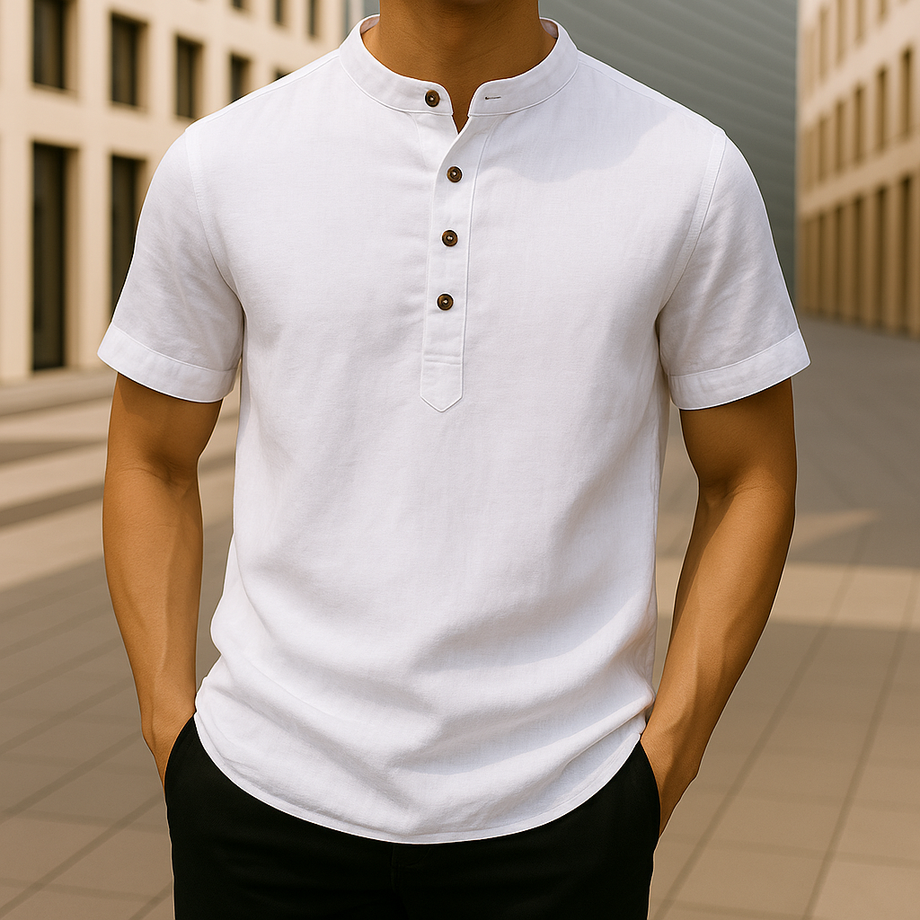 Percival Halvard Open Collar Shirt