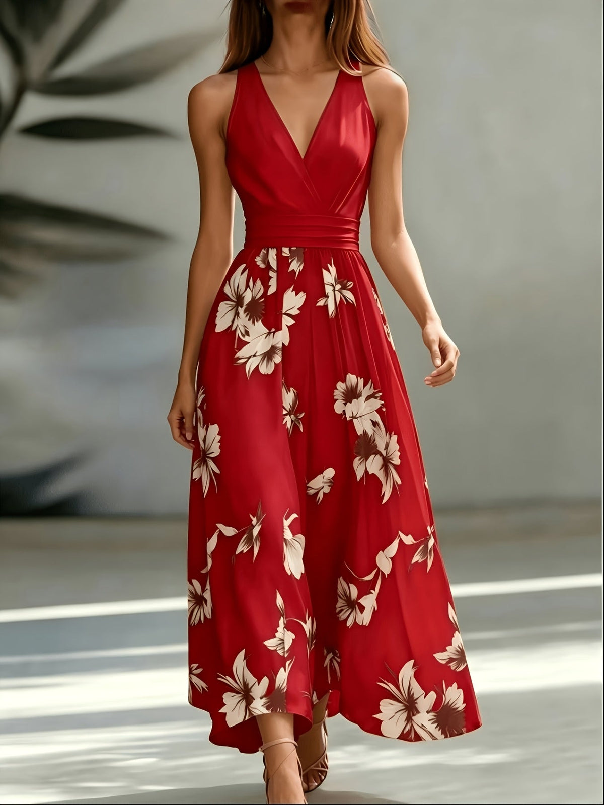 Marguerite Lyneham V Neck Midi Dress