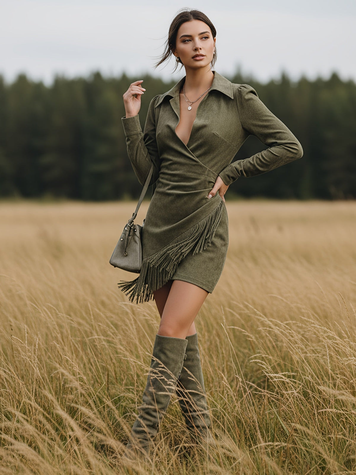 Philippa Pemberton Wrap Mini Dress