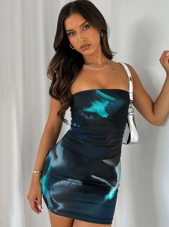 Theodora Torrington Strapless Midi Dress