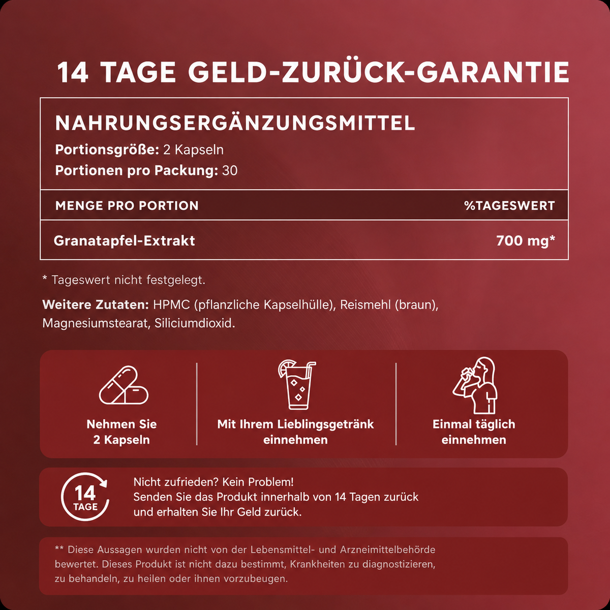Bio Granatapfel Extrakt Kapseln