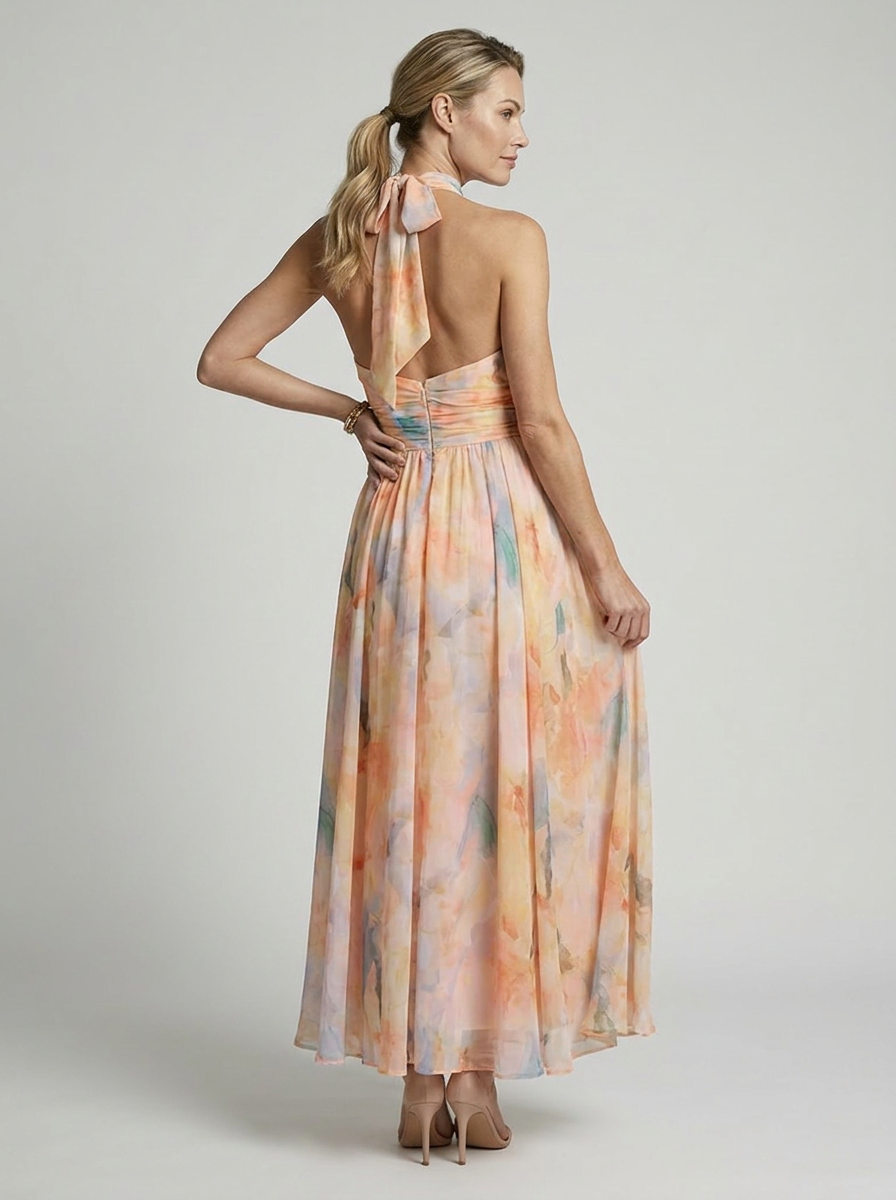 Henrietta Yaxley Halter Neck Midi Dress