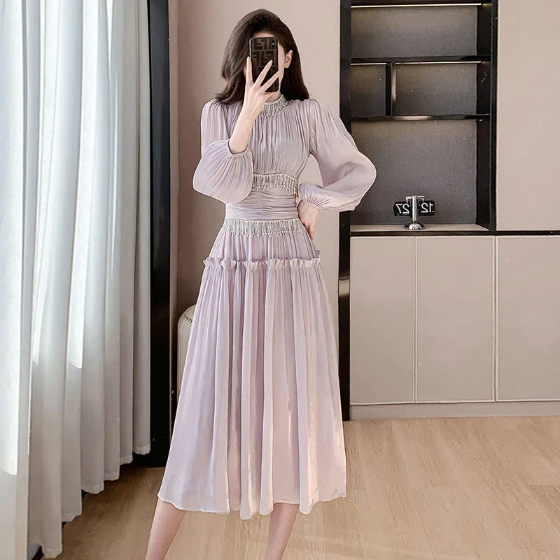 Clemence Kingsmead Puff Sleeve Midi Dress