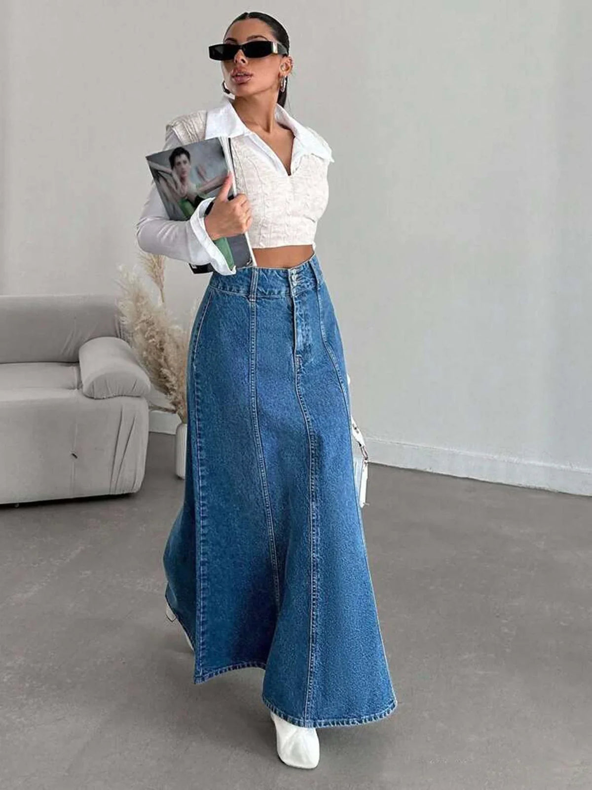 Vivienne Ravensworth Tailored Midi Skirt