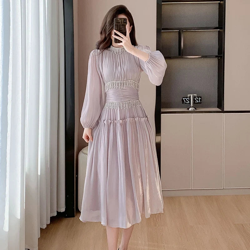Clemence Kingsmead Puff Sleeve Midi Dress