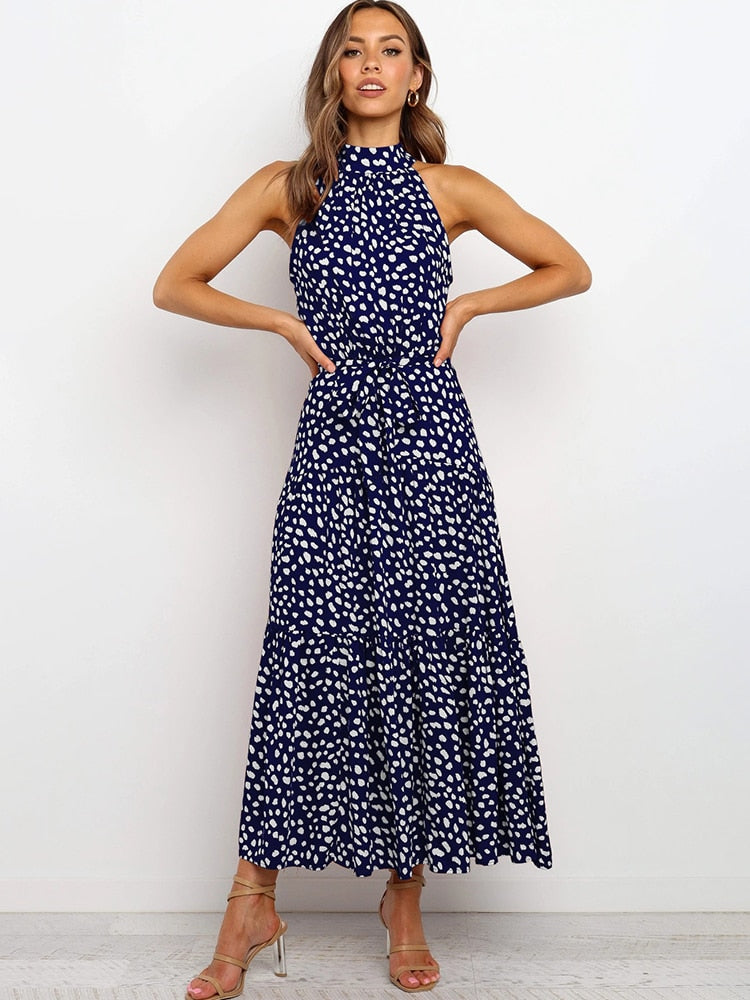 Constance Ashgrove Halter Neck Midi Dress