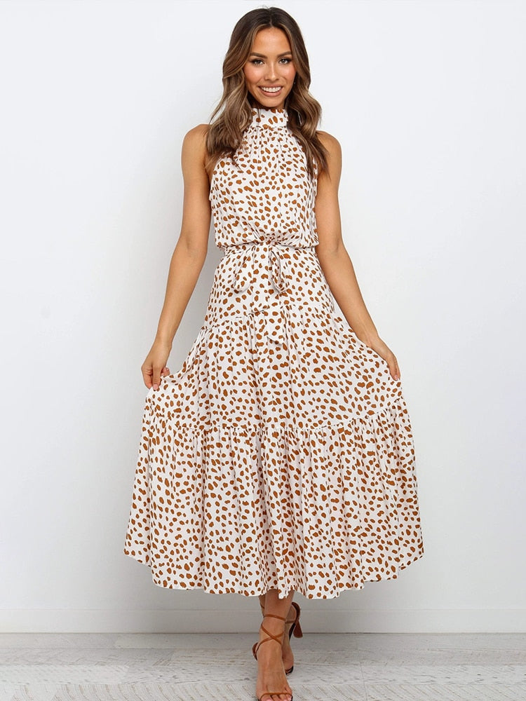 Constance Ashgrove Halter Neck Midi Dress