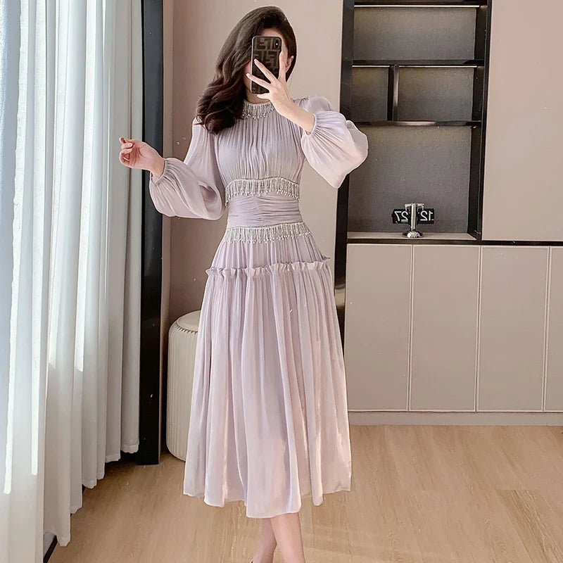 Clemence Kingsmead Puff Sleeve Midi Dress