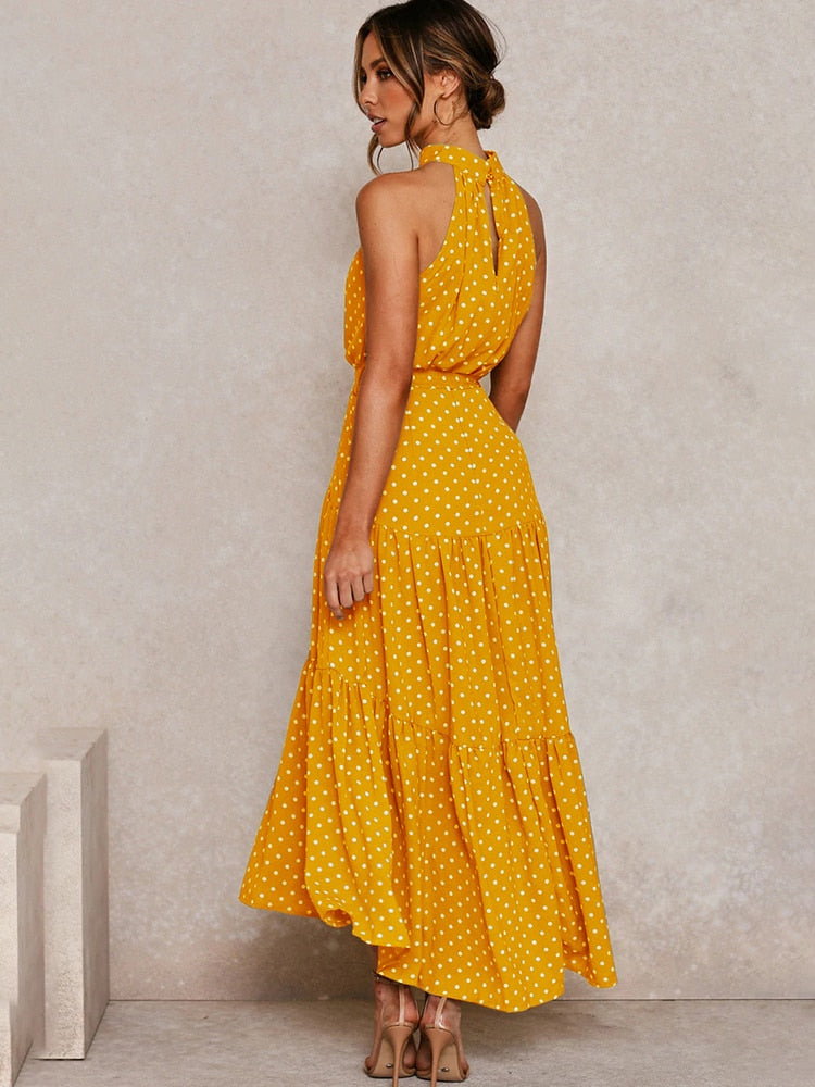 Constance Ashgrove Halter Neck Midi Dress