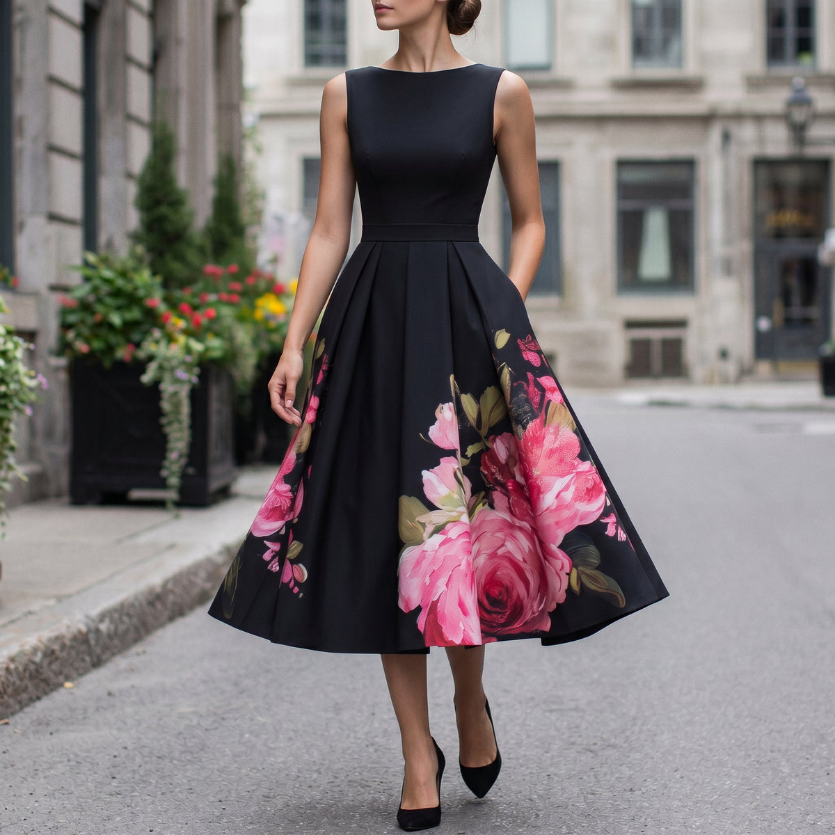 Wilhelmina Oakhampton Summer Midi Dress