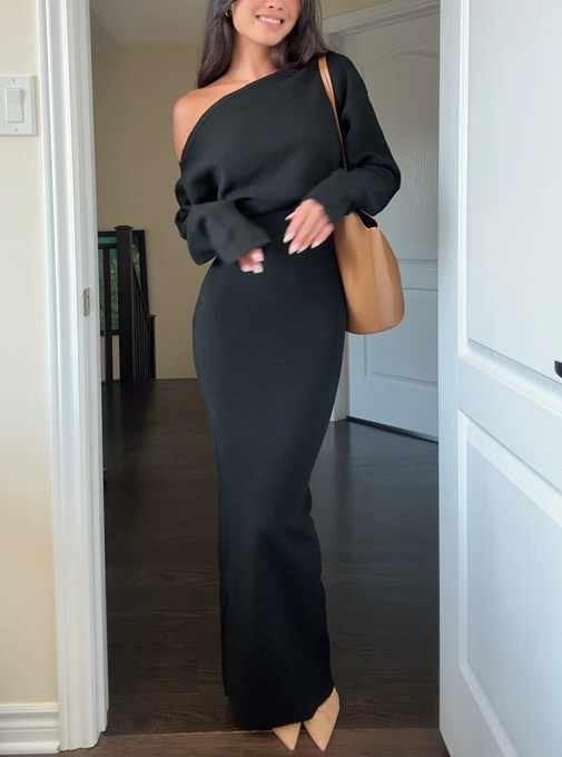 Arabella Silverstone Long Sleeve Midi Dress