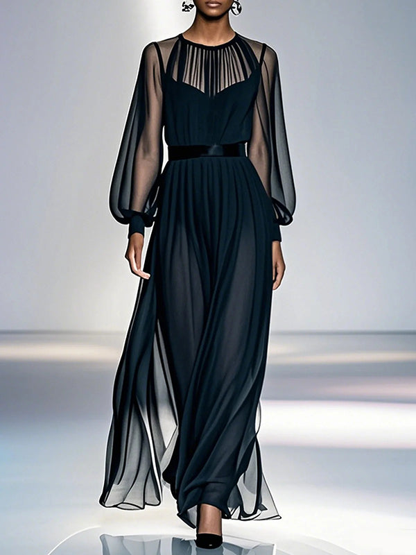 Ariane Langdale Puff Sleeve Maxi Dress