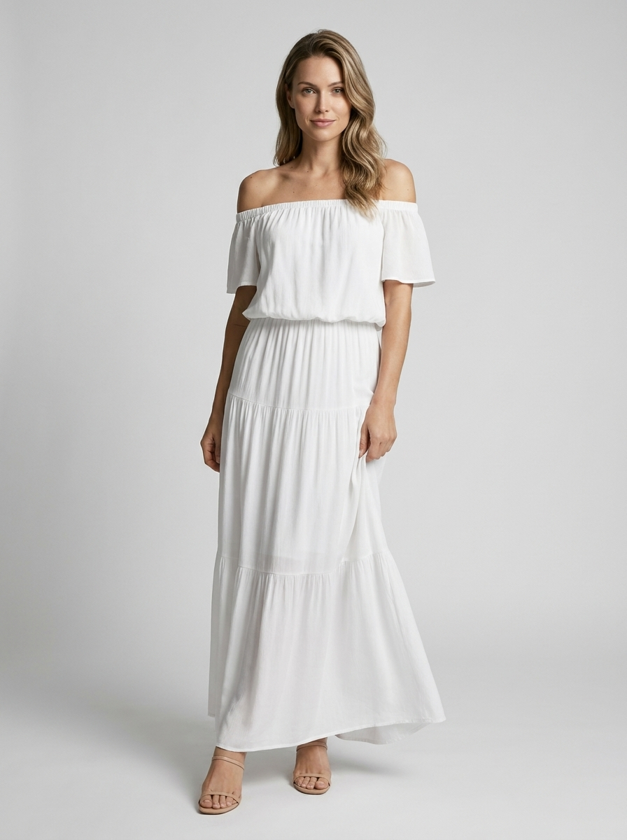 Beatrix Penhurst Off Shoulder Maxi Dress